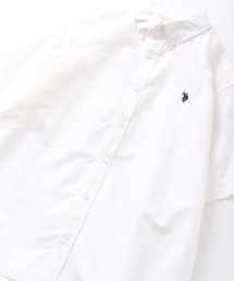 【U.S. POLO ASSN./ユーエスポロアッスン】オックス ワンポイント刺繍 ボタンダウン ショートスリーブシャツ