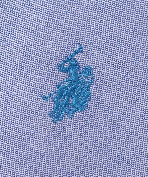 U.S. POLO ASSN.（ユーエスポロアッスン）の「【U.S. POLO ASSN./ユーエスポロアッスン】オックス ワンポイント刺繍 ボタンダウン ショートスリーブシャツ（シャツ/ブラウス・メンズ・ホワイト/インディゴブルー/ストライプ/ライラック/ブルー・M/L/LL）」の12枚目の写真