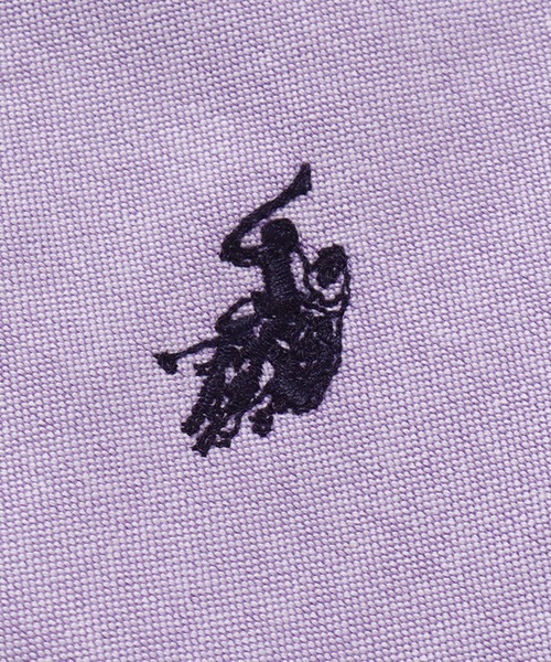 U.S. POLO ASSN.（ユーエスポロアッスン）の「【U.S. POLO ASSN./ユーエスポロアッスン】オックス ワンポイント刺繍 ボタンダウン ショートスリーブシャツ（シャツ/ブラウス・メンズ・ホワイト/インディゴブルー/ストライプ/ライラック/ブルー・M/L/LL）」の14枚目の写真