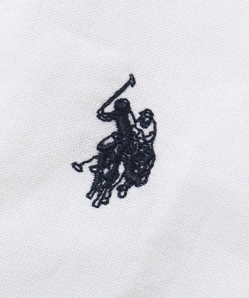 U.S. POLO ASSN.（ユーエスポロアッスン）の「【U.S. POLO ASSN./ユーエスポロアッスン】オックス ワンポイント刺繍 ボタンダウン ショートスリーブシャツ（シャツ/ブラウス・メンズ・ホワイト/インディゴブルー/ストライプ/ライラック/ブルー・M/L/LL）」の8枚目の写真