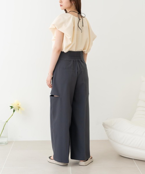 hinari ウエストサイドカットアウトパンツ Sサイズ サイドカットアウトパンツ（その他パンツ）｜hinari（ヒナリ）の