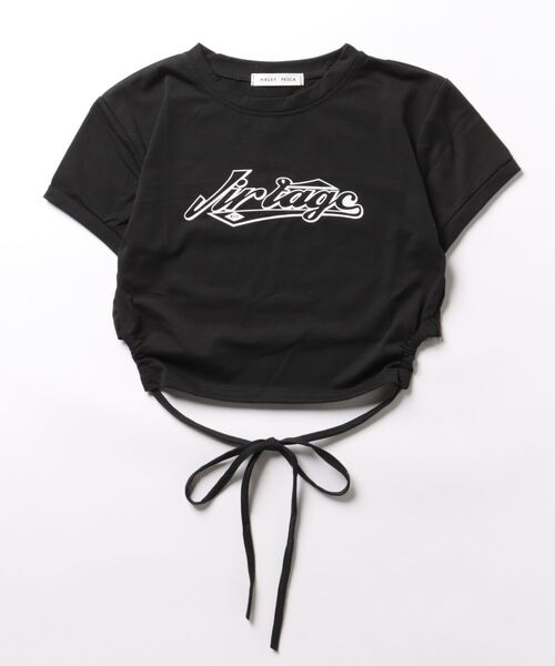 HALEY PESCA（ヘーリーペスカ）の「HALEY PESCA/ウエストデザイン ロゴTシャツ（Tシャツ/カットソー・レディース・ブラック/アイボリー・LARGE/MEDIUM）」の12枚目の写真