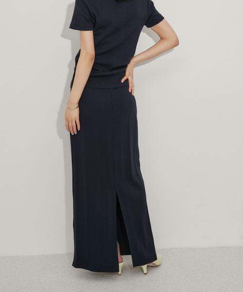 ADAM ET ROPE'(アダムエロペ)の「【Miller for ADAM ET ROPE'】Skirt(スカート・レディース・ネイビー/ブラウン/ブラック・FREE)」の1枚目の写真