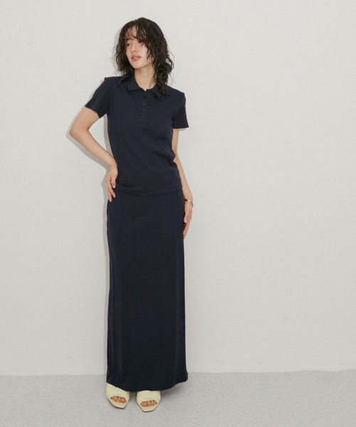 ADAM ET ROPE'(アダムエロペ)の「【Miller for ADAM ET ROPE'】Skirt(スカート・レディース・ネイビー/ブラウン/ブラック・FREE)」の8枚目の写真