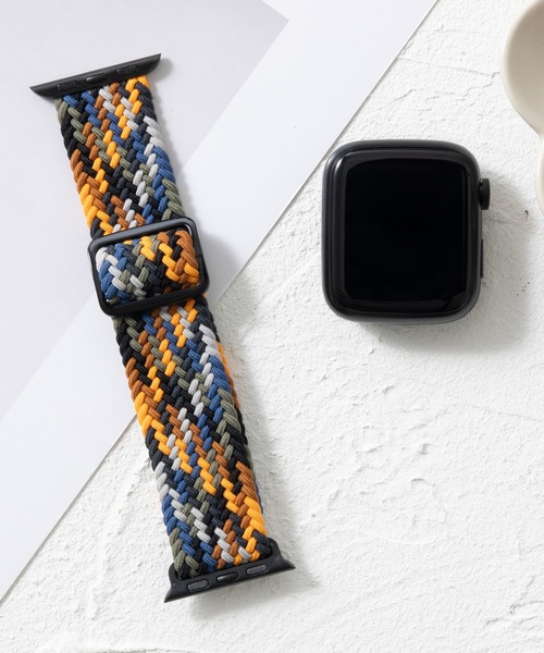emonique(エモニーク)の「ナイロン編み WOVEN Apple Watch バンド スマートウォッチバンド【38/40/41/42/44/45/49mm対応】(デジタル腕時計・メンズ・ブルー/ピンク系その他/ライラック/ワインレッド/アイボリー/ブラック/アーミー/グレー/ブラック×ホワイト/ブラック×レッド/オレンジ系その他/グレー系その他/グレー×ホワイト/ピンク/レインボー・38/42)」の14枚目の写真