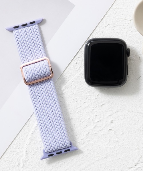 emonique(エモニーク)の「ナイロン編み WOVEN Apple Watch バンド スマートウォッチバンド【38/40/41/42/44/45/49mm対応】(デジタル腕時計・メンズ・ブルー/ピンク系その他/ライラック/ワインレッド/アイボリー/ブラック/アーミー/グレー/ブラック×ホワイト/ブラック×レッド/オレンジ系その他/グレー系その他/グレー×ホワイト/ピンク/レインボー・38/42)」の10枚目の写真
