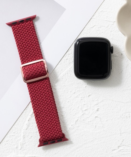 emonique(エモニーク)の「ナイロン編み WOVEN Apple Watch バンド スマートウォッチバンド【38/40/41/42/44/45/49mm対応】(デジタル腕時計・メンズ・ブルー/ピンク系その他/ライラック/ワインレッド/アイボリー/ブラック/アーミー/グレー/ブラック×ホワイト/ブラック×レッド/オレンジ系その他/グレー系その他/グレー×ホワイト/ピンク/レインボー・38/42)」の13枚目の写真