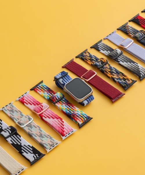 emonique(エモニーク)の「ナイロン編み WOVEN Apple Watch バンド スマートウォッチバンド【38/40/41/42/44/45/49mm対応】(デジタル腕時計・メンズ・ブルー/ピンク系その他/ライラック/ワインレッド/アイボリー/ブラック/アーミー/グレー/ブラック×ホワイト/ブラック×レッド/オレンジ系その他/グレー系その他/グレー×ホワイト/ピンク/レインボー・38/42)」の16枚目の写真