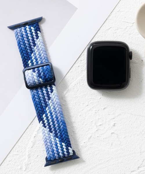 emonique(エモニーク)の「ナイロン編み WOVEN Apple Watch バンド スマートウォッチバンド【38/40/41/42/44/45/49mm対応】(デジタル腕時計・メンズ・ブルー/ピンク系その他/ライラック/ワインレッド/アイボリー/ブラック/アーミー/グレー/ブラック×ホワイト/ブラック×レッド/オレンジ系その他/グレー系その他/グレー×ホワイト/ピンク/レインボー・38/42)」の17枚目の写真