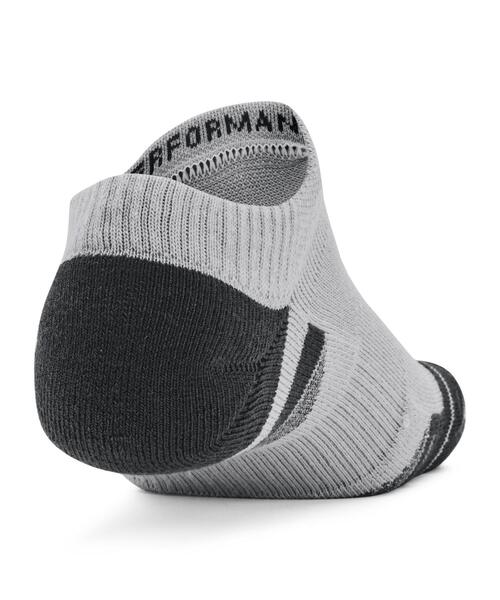 UNDER ARMOUR(アンダーアーマー)の「UAパフォーマンステック ノーショー ソックス (3足セット)(トレーニング/メンズ/レディース)(ソックス/靴下・レディース・グレー・L/M)」の4枚目の写真