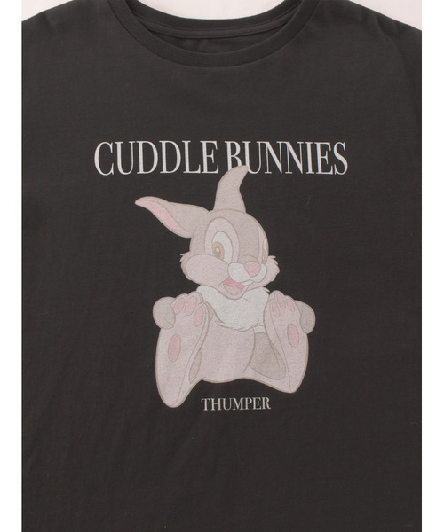 MIIA（ミーア）の「【Disney/バンビ】グラフィックプリントビッグTシャツ（Tシャツ/カットソー・レディース・オフホワイト/ブラック・FREE）」の14枚目の写真