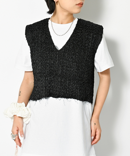 CITYSHOP / シティショップ | 2024SS | VARIATION PLEATS PULLOVER バリエーションプリーツプルオーバー | F | ブラック | レディース CITYSHOP / シティショップ | 2024SS | VARIATION PLEATS PULLOVER
