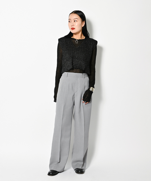 CITYSHOP / シティショップ | 2024SS | VARIATION PLEATS PULLOVER バリエーションプリーツプルオーバー | F | ブラック | レディース CITYSHOP / シティショップ | 2024SS | VARIATION PLEATS PULLOVER
