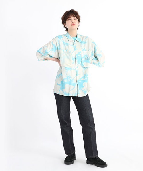 Manhattan Portage（マンハッタンポーテージ）の「S/S Aloha Shirt（シャツ/ブラウス・メンズ・ブラック/ベージュ・MEDIUM/LARGE/X-LARGE/SMALL）」の2枚目の写真