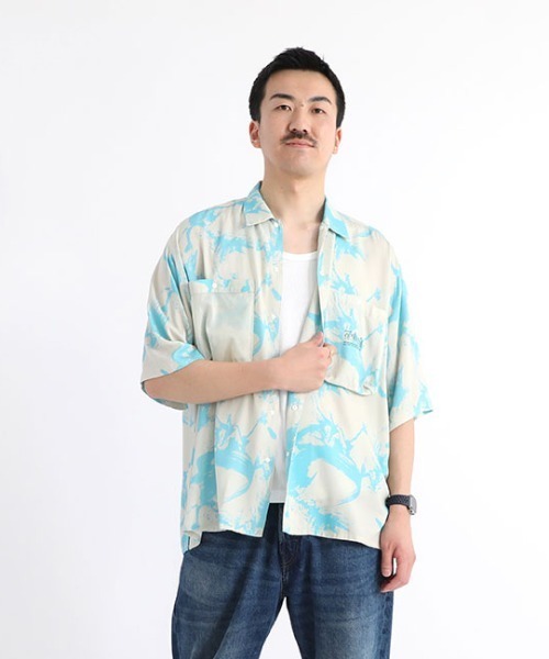 Manhattan Portage（マンハッタンポーテージ）の「S/S Aloha Shirt（シャツ/ブラウス・メンズ・ブラック/ベージュ・MEDIUM/LARGE/X-LARGE/SMALL）」の11枚目の写真