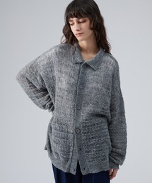 MESH MELANGE KNIT SHIRT / メッシュメランジニットシャツ