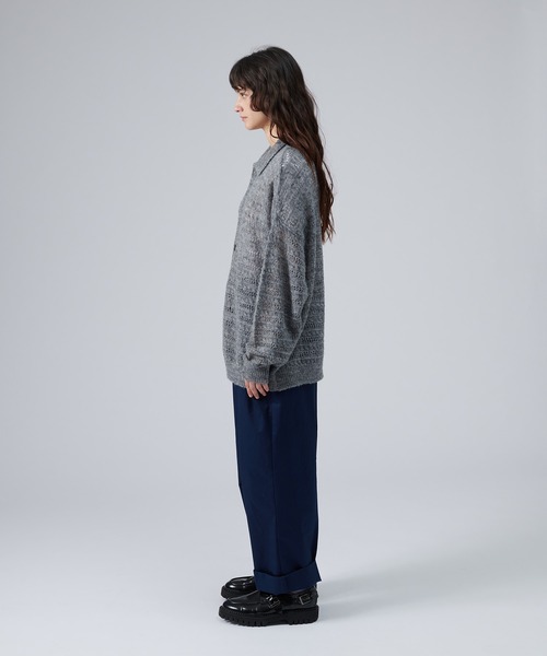 ONCILY(オンシェリー)の「MESH MELANGE KNIT SHIRT / メッシュメランジニットシャツ(シャツ/ブラウス・メンズ・ブルーグリーン/グレー・LARGE/MEDIUM)」の21枚目の写真
