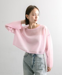 【4色展開】シアーニットプルオーバー