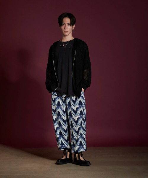NO ID.（ノーアイディ）の「【NO ID.】Glitch Print Balloon Pants / グリッチ プリント バルーン パンツ（その他パンツ・メンズ・レッド/ブラック/ネイビー・1/2）」の5枚目の写真