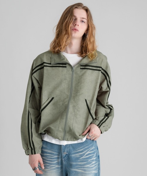 WISH FOR EVER(ウィッシュフォーエバー)の「WIND PROOF GRADATION TRACK JACKET/ ウインドプルーフグラデーショントラックジャケット(ブルゾン・メンズ・オリーブ/チャコール・LARGE/MEDIUM)」の4枚目の写真