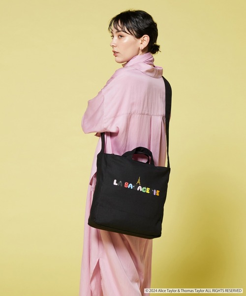 LA BAGAGERIE(ラバガジェリー)の「BARBAPAPA×LA BAGAGERIE バーバパパコラボ 2WAYバッグ M(エコバッグ/サブバッグ・レディース・ナチュラル/ネイビー/ブラック・FREE)」の6枚目の写真