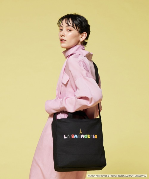 LA BAGAGERIE(ラバガジェリー)の「BARBAPAPA×LA BAGAGERIE バーバパパコラボ 2WAYバッグ M(エコバッグ/サブバッグ・レディース・ナチュラル/ネイビー/ブラック・FREE)」の5枚目の写真