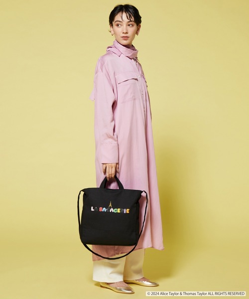 LA BAGAGERIE(ラバガジェリー)の「BARBAPAPA×LA BAGAGERIE バーバパパコラボ 2WAYバッグ M(エコバッグ/サブバッグ・レディース・ナチュラル/ネイビー/ブラック・FREE)」の9枚目の写真
