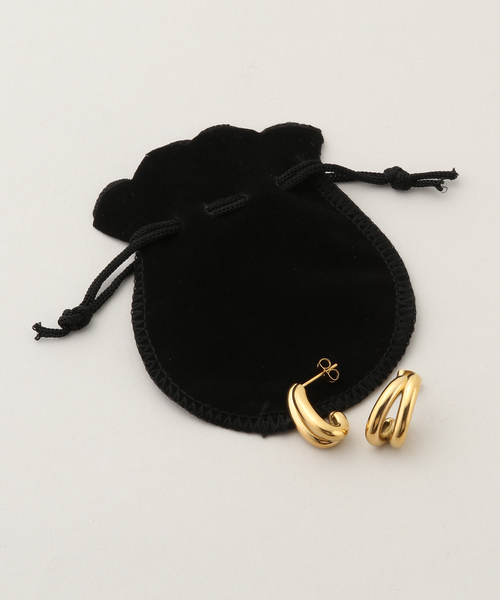 MERAKI/メラキ】half pierced earrings ピアス（ピアス（両耳用