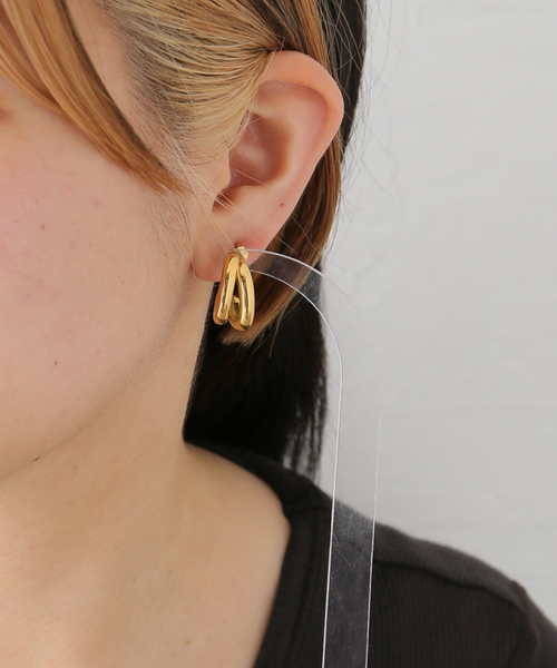 MERAKI/メラキ】half pierced earrings ピアス（ピアス（両耳用