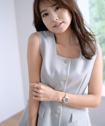 マーリエ ル カセット 11号 曽田茉莉江さんコラボ ツイード ジレ ブラウス マーリエ ル カセット 11号 曽田茉莉江さんコラボ ツイード ジレ