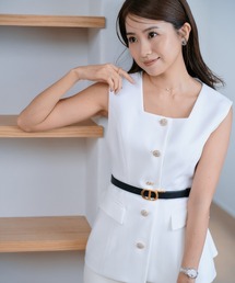 マーリエ ル カセット 11号 曽田茉莉江さんコラボ ツイード ジレ ブラウス マーリエ ル カセット Maglie le cassetto 《曽田茉莉江コラボ