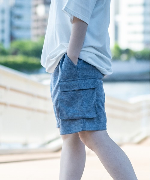 JOHN'S CLOSET（ジョンズクローゼット）の「【40I】ダンボールニット ワイドカーゴショーツ（カーゴパンツ・メンズ・ブラック/グレイッシュベージュ/チャコールグレー/杢グレー/ベージュ/その他1・MEDIUM/LARGE/X-LARGE）」の3枚目の写真