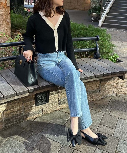 one after another NICE CLAUP(ワンアフターアナザーナイスクラップ)の「バックベルトリボンパンプス(パンプス・レディース・シルバー/ブラック/ピンクゴールド・S/M/L)」の7枚目の写真