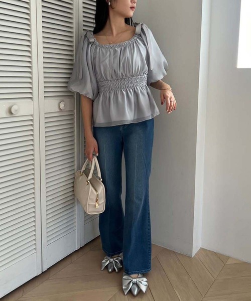 one after another NICE CLAUP(ワンアフターアナザーナイスクラップ)の「バックベルトリボンパンプス(パンプス・レディース・シルバー/ブラック/ピンクゴールド・S/M/L)」の19枚目の写真