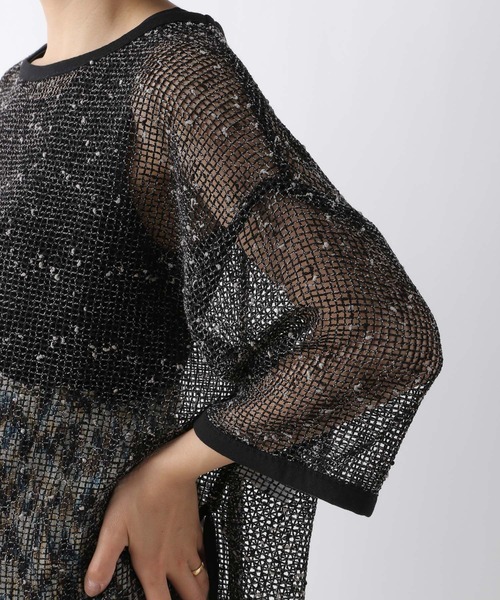 LEPSIM（レプシィム）の「【産前・産後対応】マタニティ／5分袖メッシュ　114110（マタニティウェア/グッズ・レディース・ブラウン/アイボリー/ブラック・FREE）」の15枚目の写真