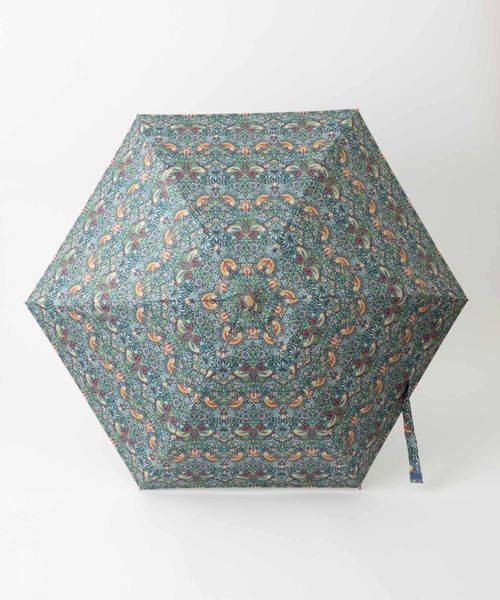 日傘 UPF50+ 98% UVカット ウィリアムモリス柄 晴雨兼用 軽量