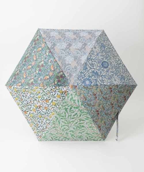 日傘 UPF50+ 98% UVカット ウィリアムモリス柄 晴雨兼用 軽量