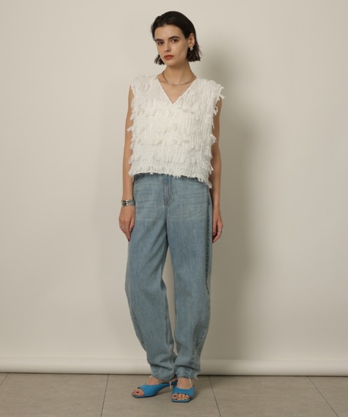 CADUNE✨キラキラフラッグトップス　完売品　ベスト　ジレ　カデュネ　M CADUNE✨キラキラフラッグトップス 完売品 ベスト ジレ カデュネ