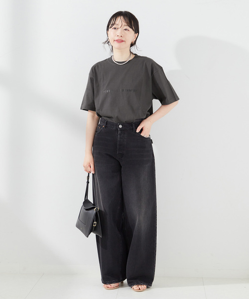 POET MEETS DUBWISE（ポエットミーツダブワイズ）の「POET MEETS DUBWISE LOGO Row Tシャツ（Tシャツ/カットソー・レディース・ブラック系その他/ホワイト・FREE）」の3枚目の写真