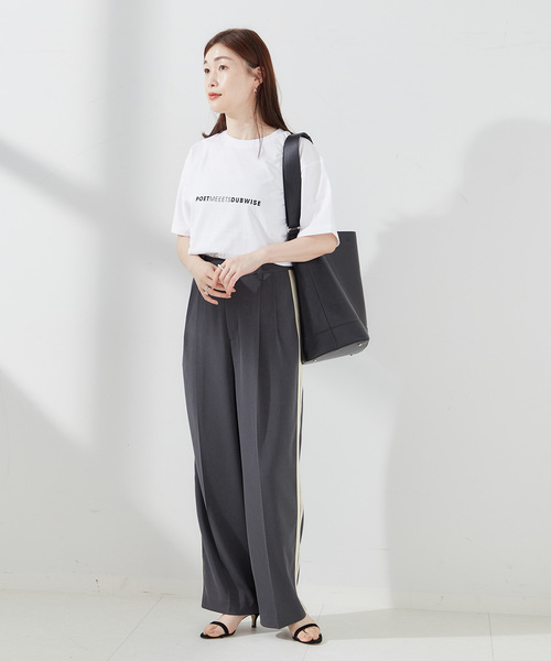 POET MEETS DUBWISE（ポエットミーツダブワイズ）の「POET MEETS DUBWISE LOGO Row Tシャツ（Tシャツ/カットソー・レディース・ブラック系その他/ホワイト・FREE）」の8枚目の写真