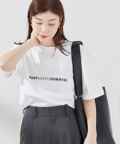 POET MEETS DUBWISE（ポエットミーツダブワイズ）の「POET MEETS DUBWISE LOGO Row Tシャツ（Tシャツ/カットソー・レディース・ブラック系その他/ホワイト・FREE）」の11枚目の写真