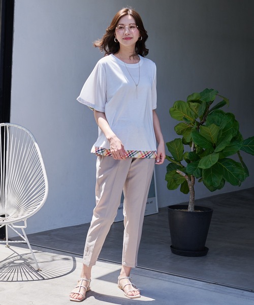 Arnold Palmer（アーノルドパーマー）の「パーマーチェック ヘムチュニック（チュニック・レディース・ネイビー/ホワイト/ブラック・S/M/L）」の15枚目の写真