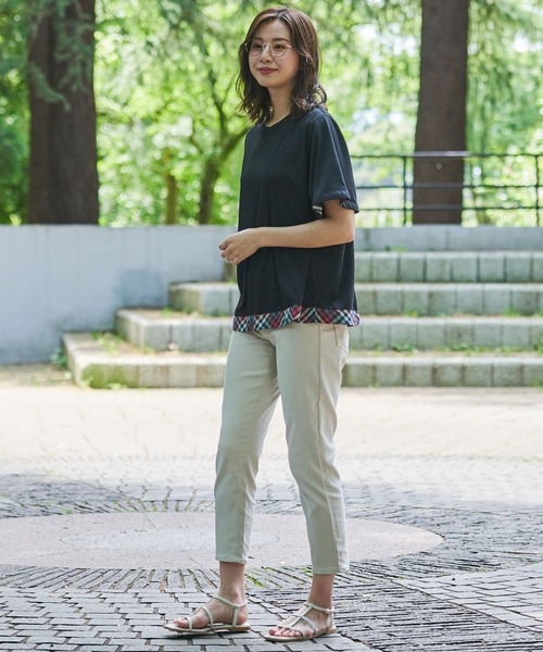 Arnold Palmer（アーノルドパーマー）の「パーマーチェック ヘムチュニック（チュニック・レディース・ネイビー/ホワイト/ブラック・S/M/L）」の17枚目の写真