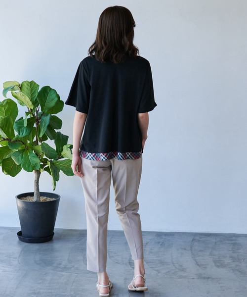 Arnold Palmer（アーノルドパーマー）の「パーマーチェック ヘムチュニック（チュニック・レディース・ネイビー/ホワイト/ブラック・S/M/L）」の12枚目の写真