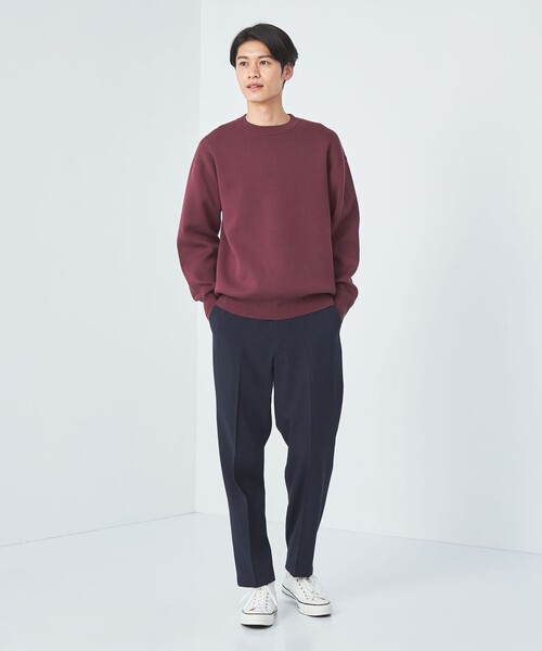 green label relaxing(グリーンレーベルリラクシング)の「クリアコットン スウェットライク クルーネック ニット(ニット/セーター・メンズ・ダークグレー/ワインレッド/マスタード/ライトグレー・XL/S/M/L)」の8枚目の写真