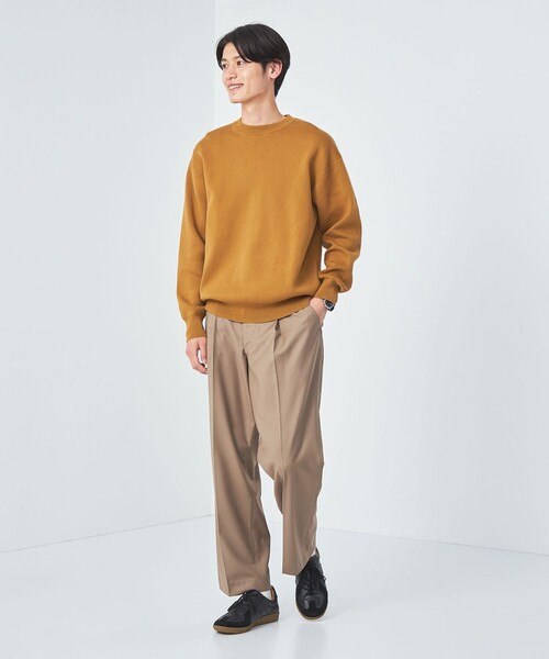 green label relaxing(グリーンレーベルリラクシング)の「クリアコットン スウェットライク クルーネック ニット(ニット/セーター・メンズ・ダークグレー/ワインレッド/マスタード/ライトグレー・XL/S/M/L)」の9枚目の写真