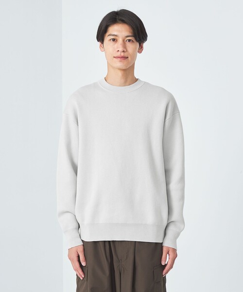 green label relaxing(グリーンレーベルリラクシング)の「クリアコットン スウェットライク クルーネック ニット(ニット/セーター・メンズ・ダークグレー/ワインレッド/マスタード/ライトグレー・XL/S/M/L)」の10枚目の写真