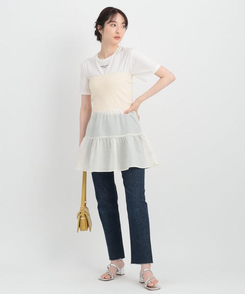 Andemiu（アンデミュウ）の「イソザイニットベアチュニック134946（チュニック・レディース・モカ/ブラック/オフホワイト・FREE）」の4枚目の写真