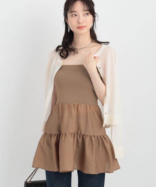 Andemiu（アンデミュウ）の「イソザイニットベアチュニック134946（チュニック・レディース・モカ/ブラック/オフホワイト・FREE）」の7枚目の写真