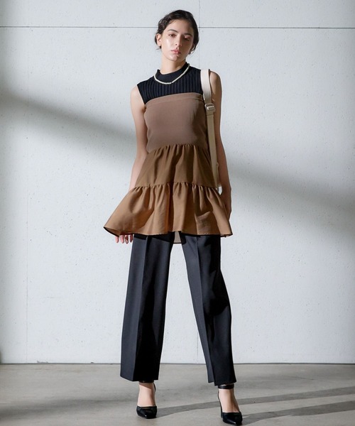 Andemiu（アンデミュウ）の「イソザイニットベアチュニック134946（チュニック・レディース・モカ/ブラック/オフホワイト・FREE）」の17枚目の写真